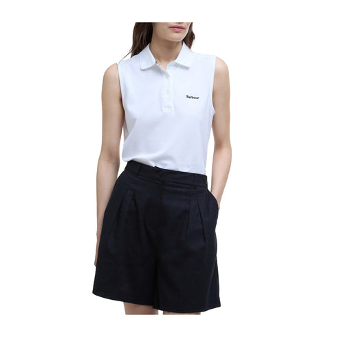 Barbour Polo Polo Donna Bowford smanicata White P25 - BARBOURLML0888 - WH11 - 10 - Francavilla Moda